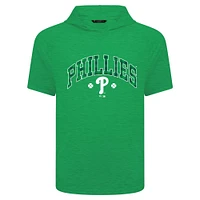 Men's Levelwear Green Philadelphia Phillies St. Patrick's Day Phase Plaid Short Sleeve T-Shirt Hoodie