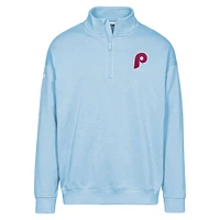 Men's Levelwear  Light Blue Philadelphia Phillies Cooperstown Collection Murray Quarter-Zip Sweatshirt