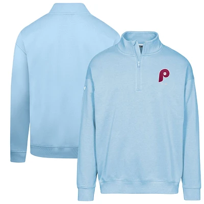 Men's Levelwear  Light Blue Philadelphia Phillies Cooperstown Collection Murray Quarter-Zip Sweatshirt