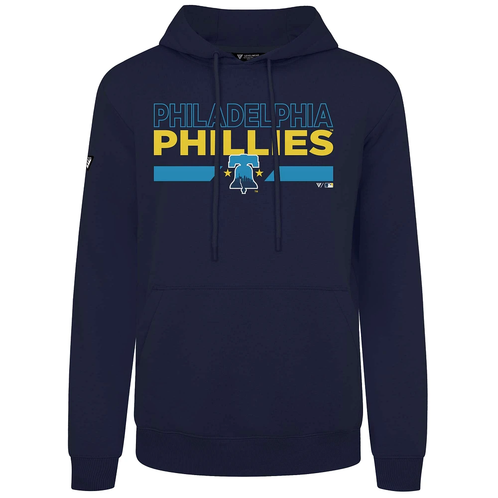 Sweat à capuche bleu marine Levelwear pour homme, Philadelphia Phillies Accolade Podium No Hitter