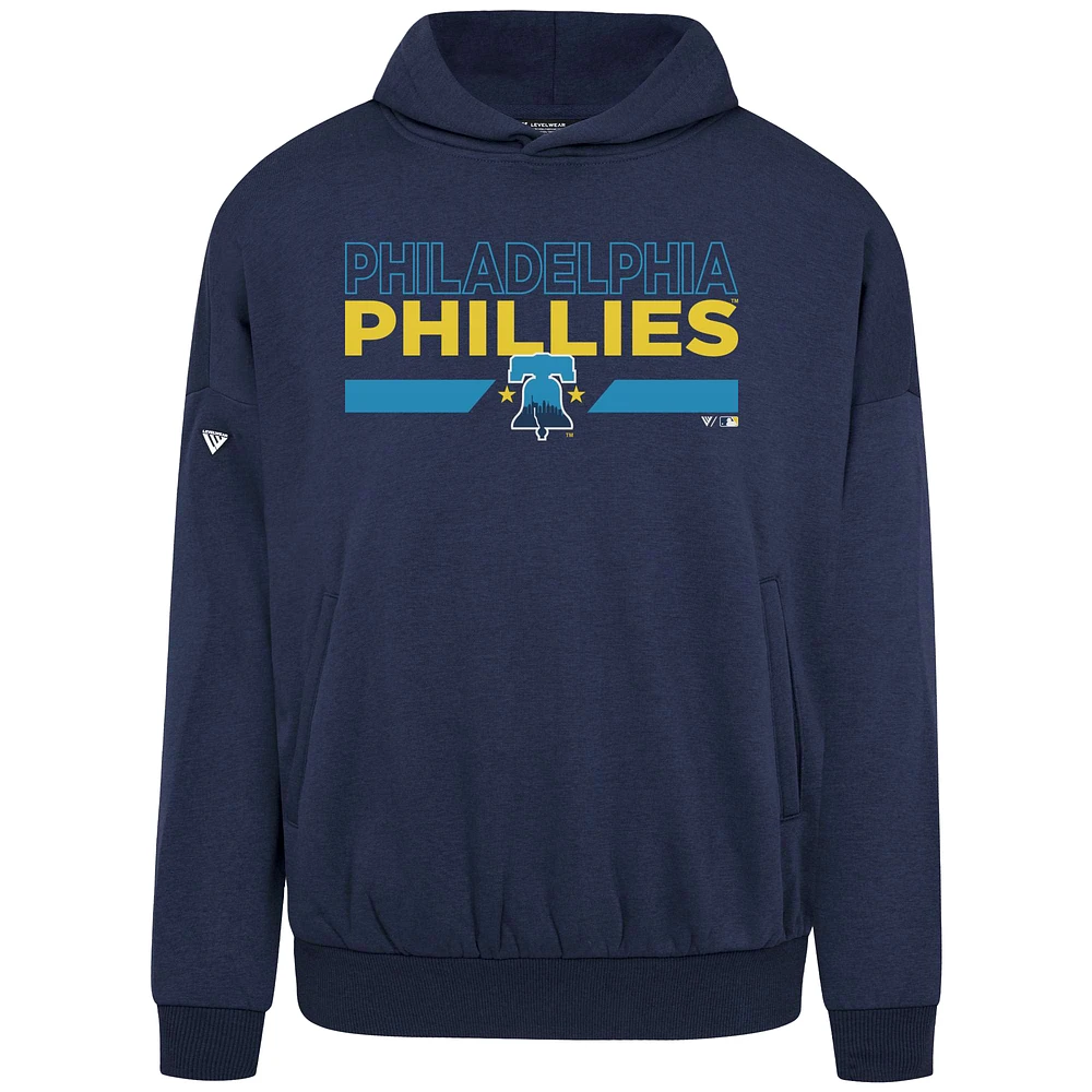 Men's Levelwear  Navy Philadelphia Phillies City Connect Contact No Hitter Pullover Hoodie