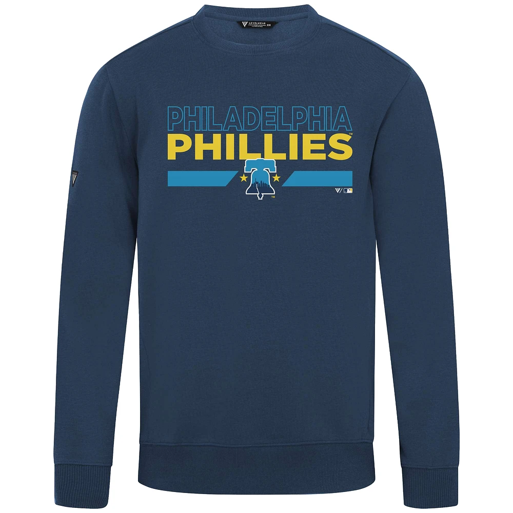 Sweat-shirt bleu marine pour homme Levelwear City Connect Zane No Hitter des Philadelphia Phillies