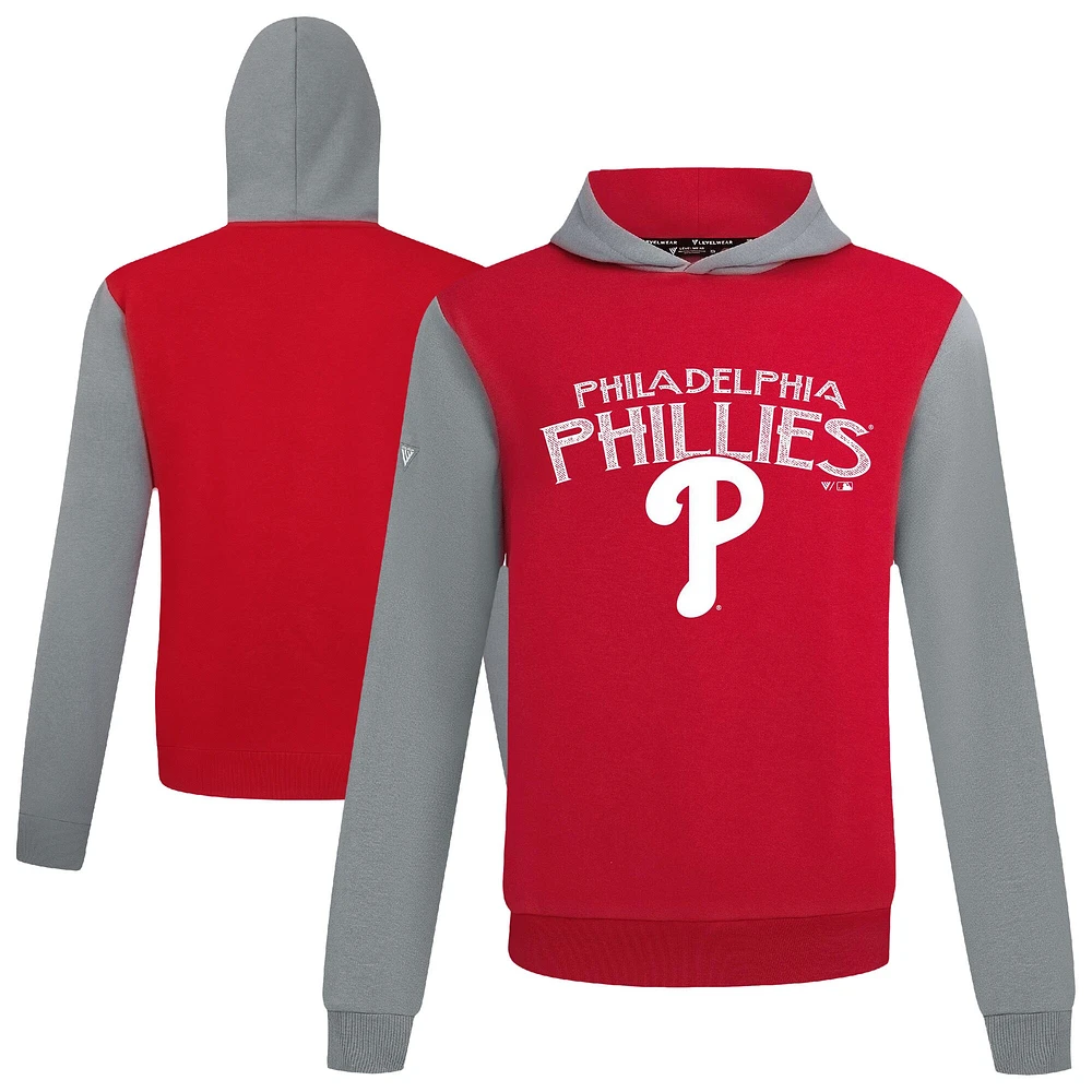 Sweat à capuche rouge Levelwear pour homme des Philadelphia Phillies Accolade Ultimate Mission