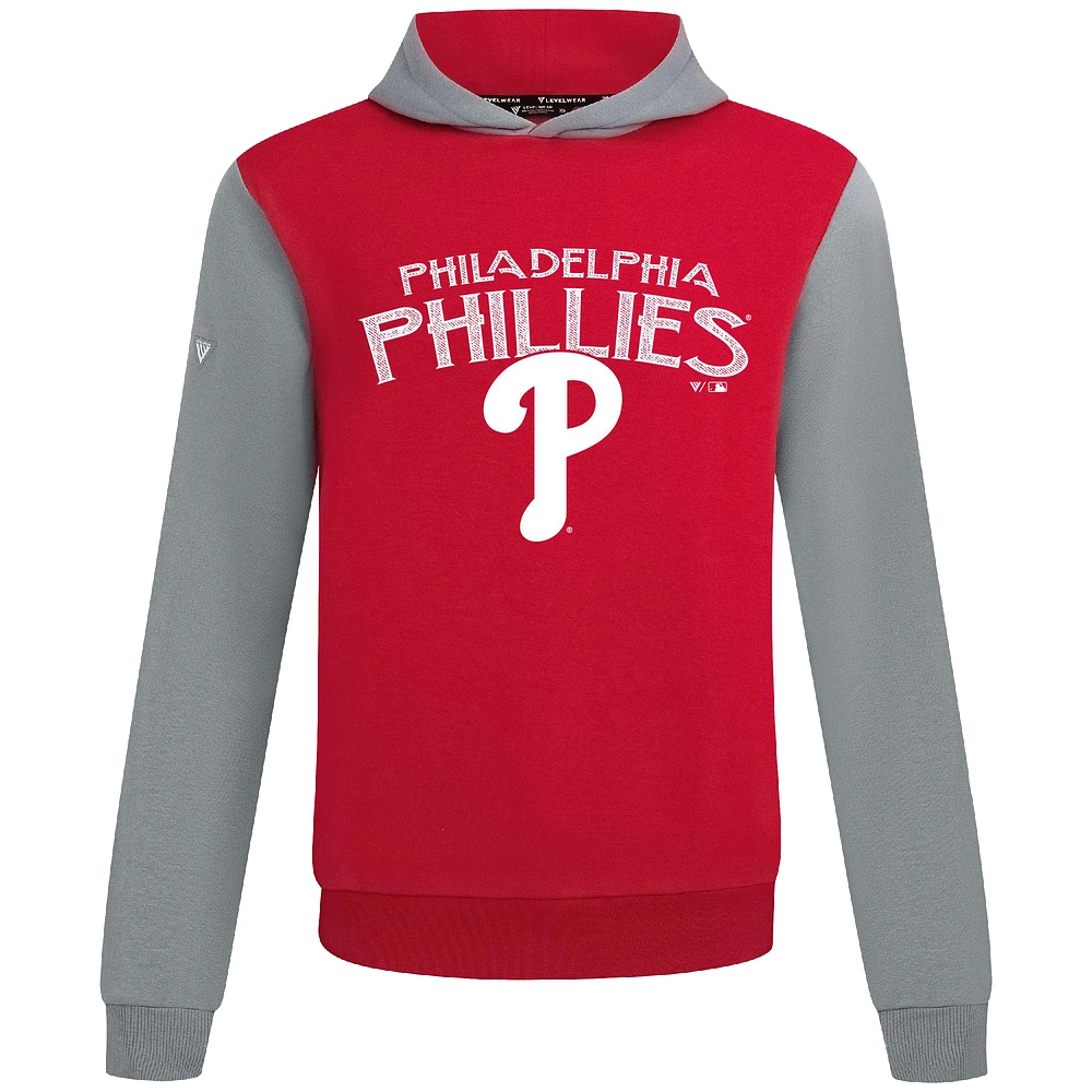 Sweat à capuche rouge Levelwear pour homme des Philadelphia Phillies Accolade Ultimate Mission