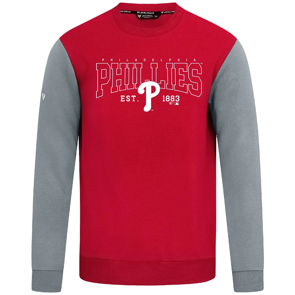 Sweat-shirt rouge Levelwear pour homme, Accolade Ultimate Textbook des Philadelphia Phillies