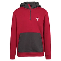 Sweat à capuche rouge Philadelphia Phillies Chicane Insignia 2.0 pour homme Levelwear fermeture éclair quart de tour