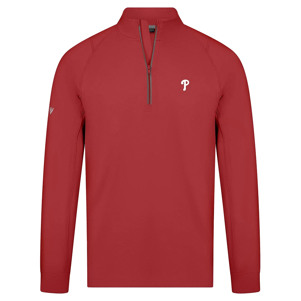 Men's Levelwear Red Philadelphia Phillies Theory Insignia 2.0 Quarter-Zip Pullover Top