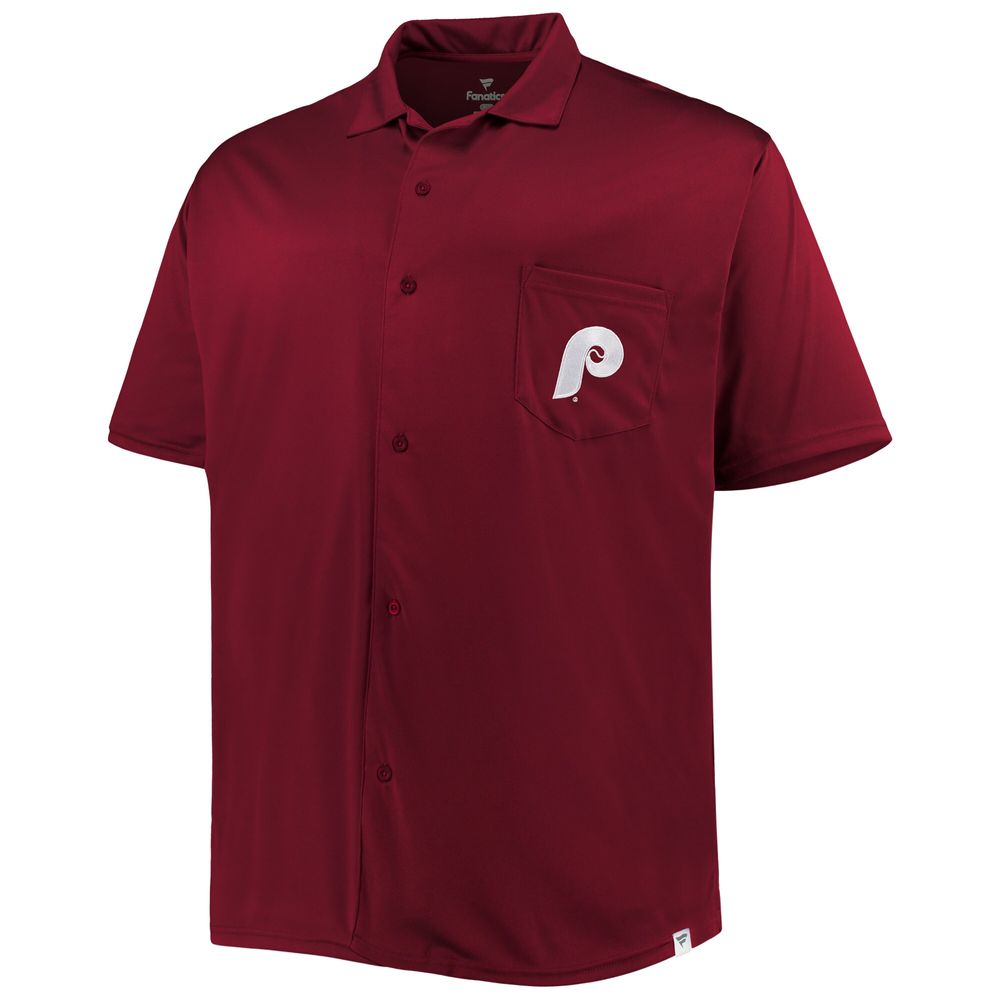 Men's Maroon Philadelphia Phillies Big & Tall Button-Up Shirt