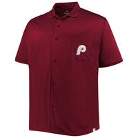 Lids Philadelphia Phillies Big & Tall Button-Up Shirt - Maroon