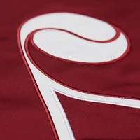 Men's Mitchell & Ness Burgundy/Gray Philadelphia Phillies Cooperstown Collection Team Origins Satin Full-Snap Jacket
