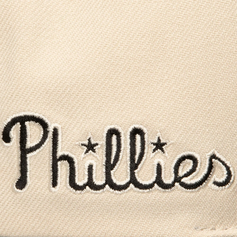 Casquette Snapback pour homme Mitchell & Ness crème Philadelphia Phillies