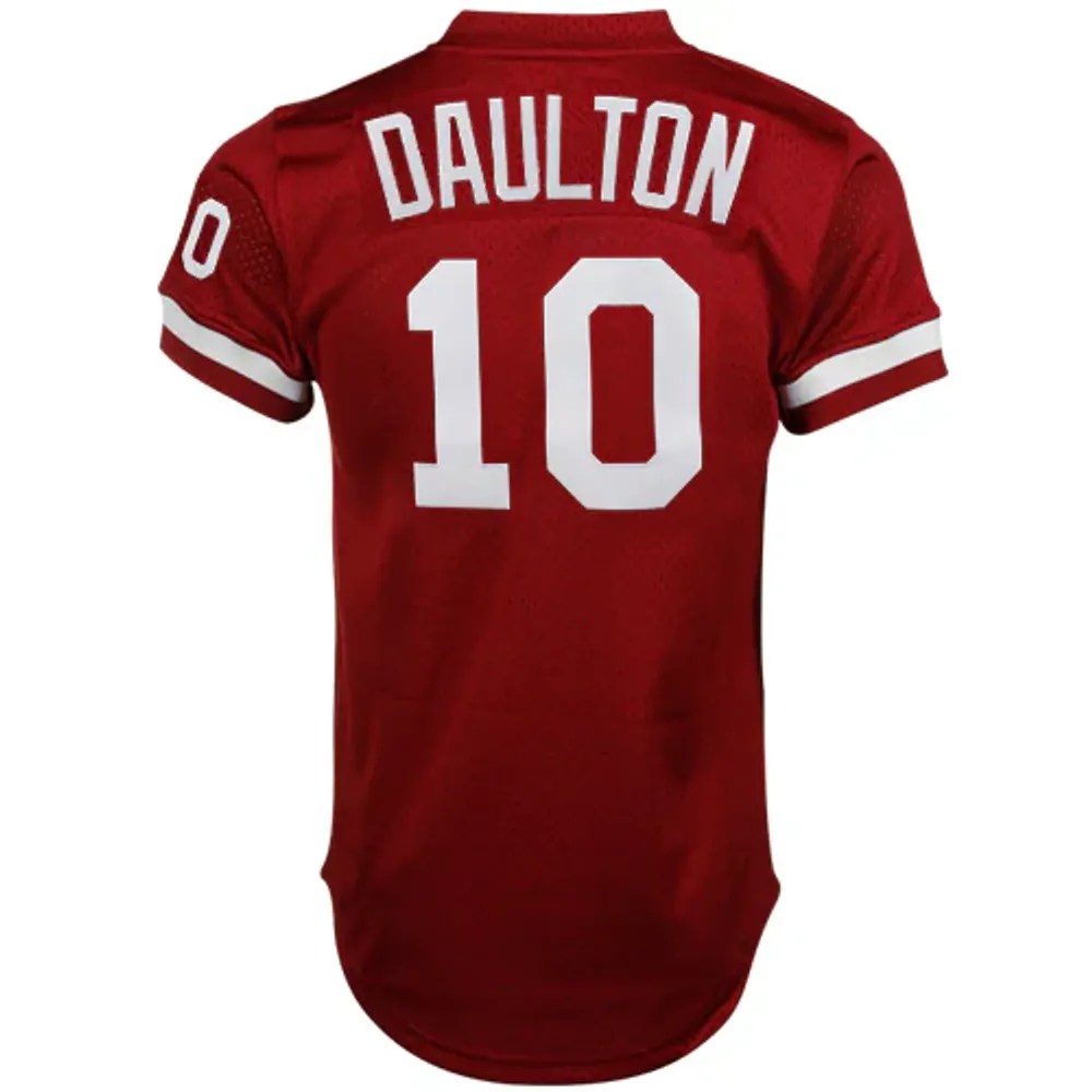 Maillot d'entraînement au bâton en maille Mitchell & Ness Darren Daulton pour hommes, rouge des Phillies de Philadelphie Cooperstown