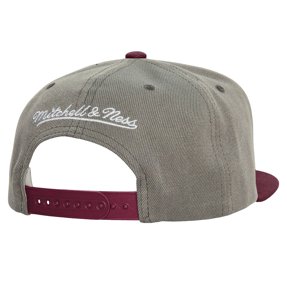 Men's Mitchell & Ness Gray Philadelphia Phillies Cooperstown Collection Basic Flip Snapback Hat