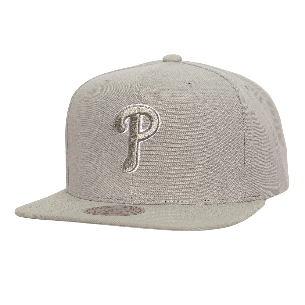 Casquette Snapback grise pour homme Mitchell & Ness Philadelphia Phillies