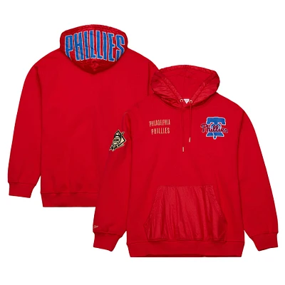 Sweat à capuche rouge avec logo actuel des Phillies de Philadelphie Mitchell & Ness pour hommes