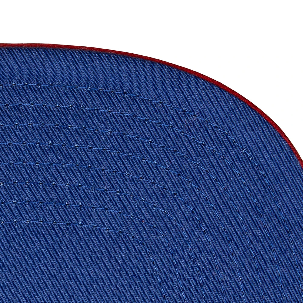 Casquette Snapback rouge avec étiquette de l'équipe des Phillies de Philadelphie Mitchell & Ness pour hommes