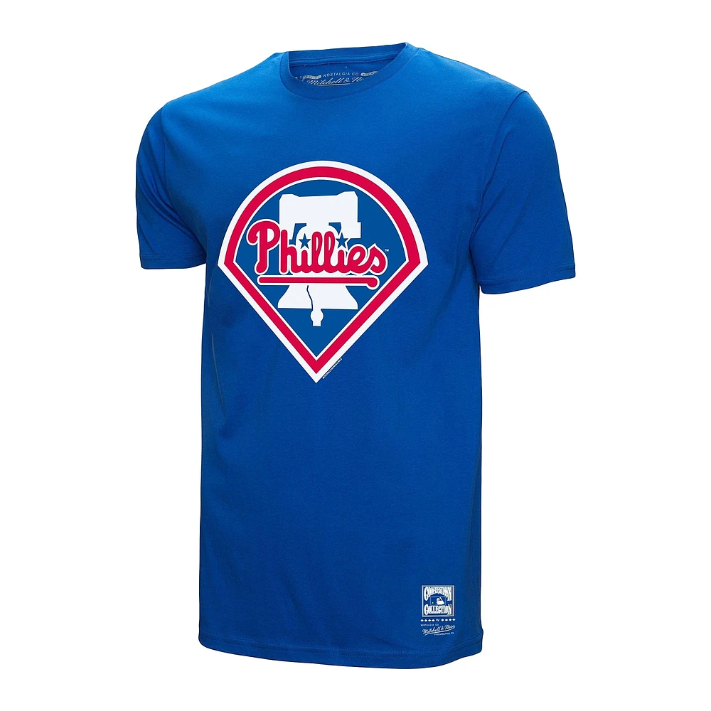 Men's Mitchell & Ness Royal Philadelphia Phillies Basic Logo T-Shirt