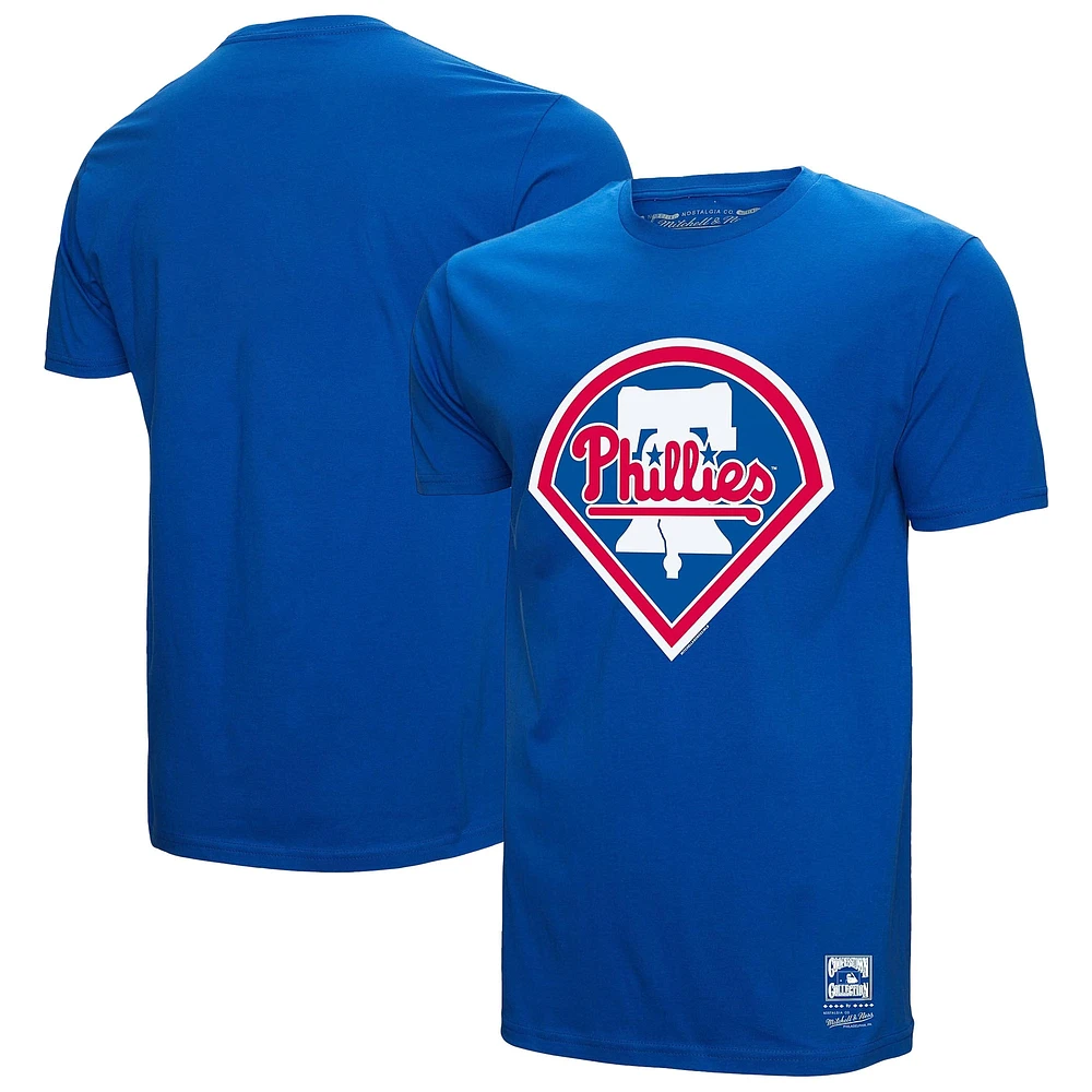 Men's Mitchell & Ness Royal Philadelphia Phillies Basic Logo T-Shirt