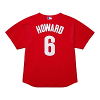 Maillot d'entraînement au bâton rouge pour homme Mitchell & Ness Ryan Howard des Phillies de Philadelphie, collection Cooperstown
