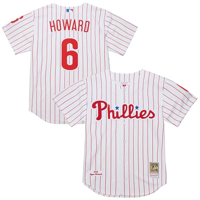Maillot authentique blanc Mitchell & Ness Ryan Howard pour homme des Phillies de Philadelphie, collection Cooperstown