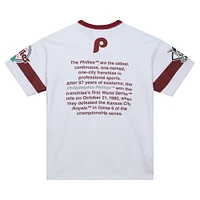 Men's Mitchell & Ness White Philadelphia Phillies Cooperstown Collection Team Origins Premium T-Shirt