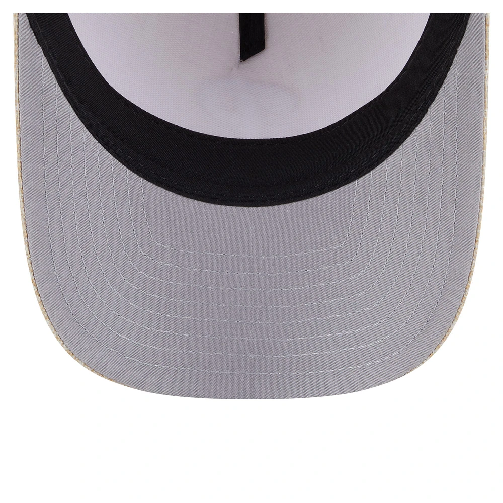 Men's New Era Beige Philadelphia Phillies Cotton Weave M-Crown A-Frame 9FORTY Adjustable Hat