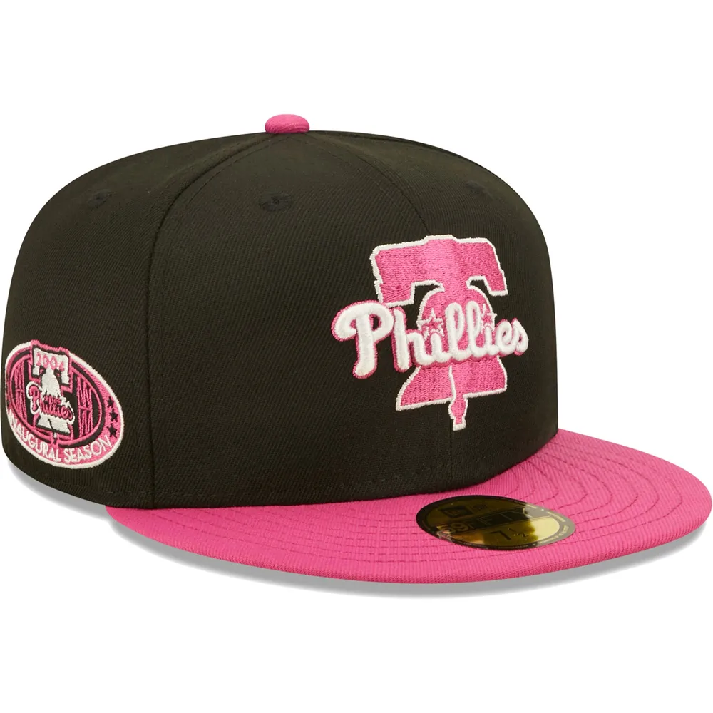 Lids Philadelphia Phillies New Era 2004 Inaugural Season Passion 59FIFTY  Fitted Hat - Black/Pink