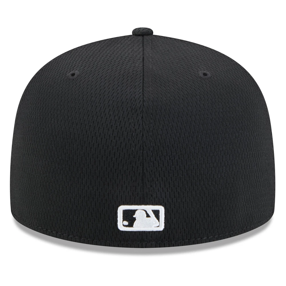 Casquette ajustée MLB Clubhouse 59FIFTY 2025 Philadelphia Phillies New Era noire pour homme