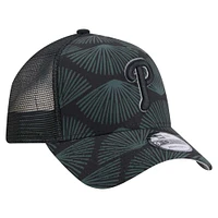 Casquette ajustable A-Frame Trucker 9FORTY noire des Philadelphia Phillies de New Era pour homme