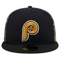 Men's New Era Black Philadelphia Phillies Digi Camo 59FIFTY Fitted Hat