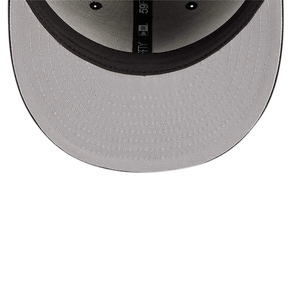 Casquette ajustée 59FIFTY noire avec logo des Phillies de Philadelphie New Era pour hommes