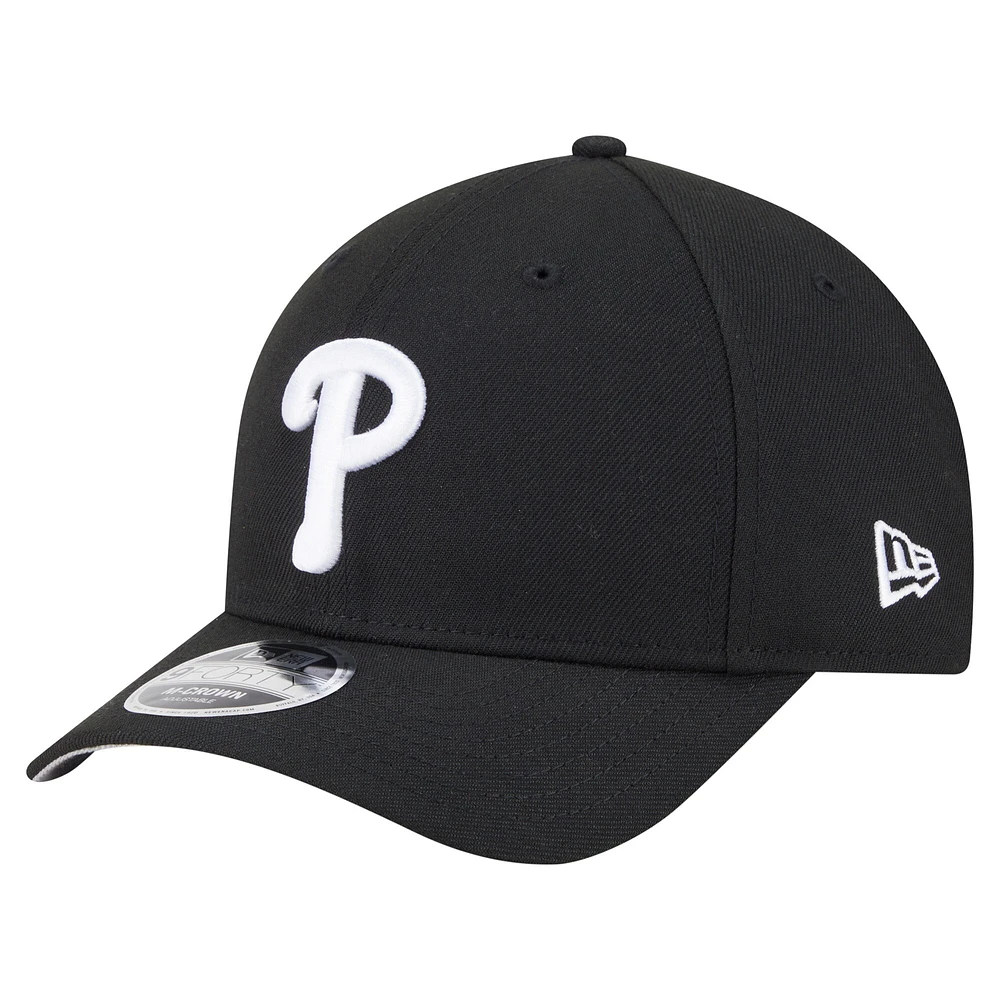 Men's New Era  Black Philadelphia Phillies Player Replica 9FORTY Adjustable Hat