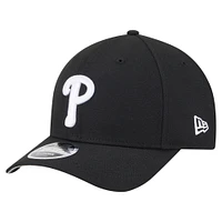 Men's New Era  Black Philadelphia Phillies Player Replica 9FORTY Adjustable Hat