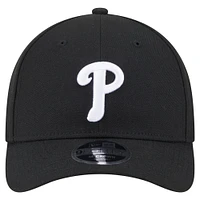 Men's New Era  Black Philadelphia Phillies Player Replica 9FORTY Adjustable Hat