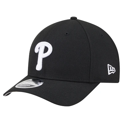 Men's New Era  Black Philadelphia Phillies Player Replica 9FORTY Adjustable Hat