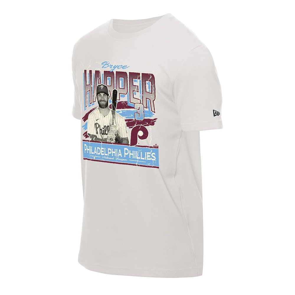 Men's New Era Bryce Harper Cream Philadelphia Phillies Batter Up T-Shirt