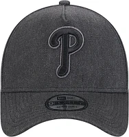 Casquette ajustable 9FORTY A-Frame Essentials avec logo Philadelphia Phillies de New Era pour homme, anthracite