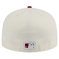 Casquette ajustée 59FIFTY chromée New Era pour hommes des Phillies de Philadelphie Cooperstown Collection
