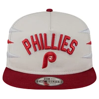 Men's New Era Cream Philadelphia Phillies Iron Golfer Snapback Hat