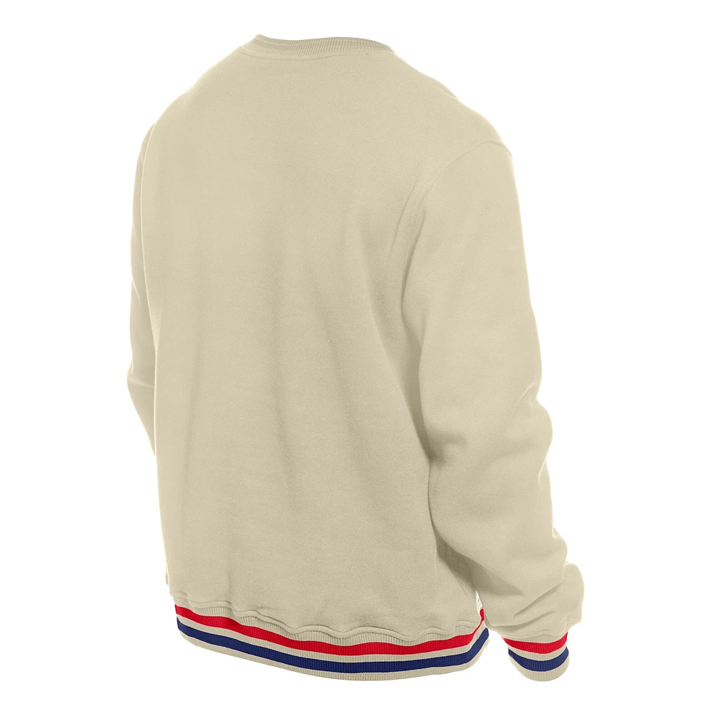 Sweat-shirt à enfiler rétro Philadelphia Phillies de New Era pour homme, couleur crème