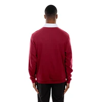 Polo de rugby à blocs couleurs rouge foncé Philadelphia Phillies Throwback Prep New Era pour homme