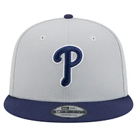 Men's New Era Gray/Navy Philadelphia Phillies 2-Tone Color Pack 9FIFTY Snapback Hat