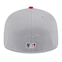 Men's New Era  Gray/Red Philadelphia Phillies 2025 Batting Practice 59FIFTY Fitted Hat