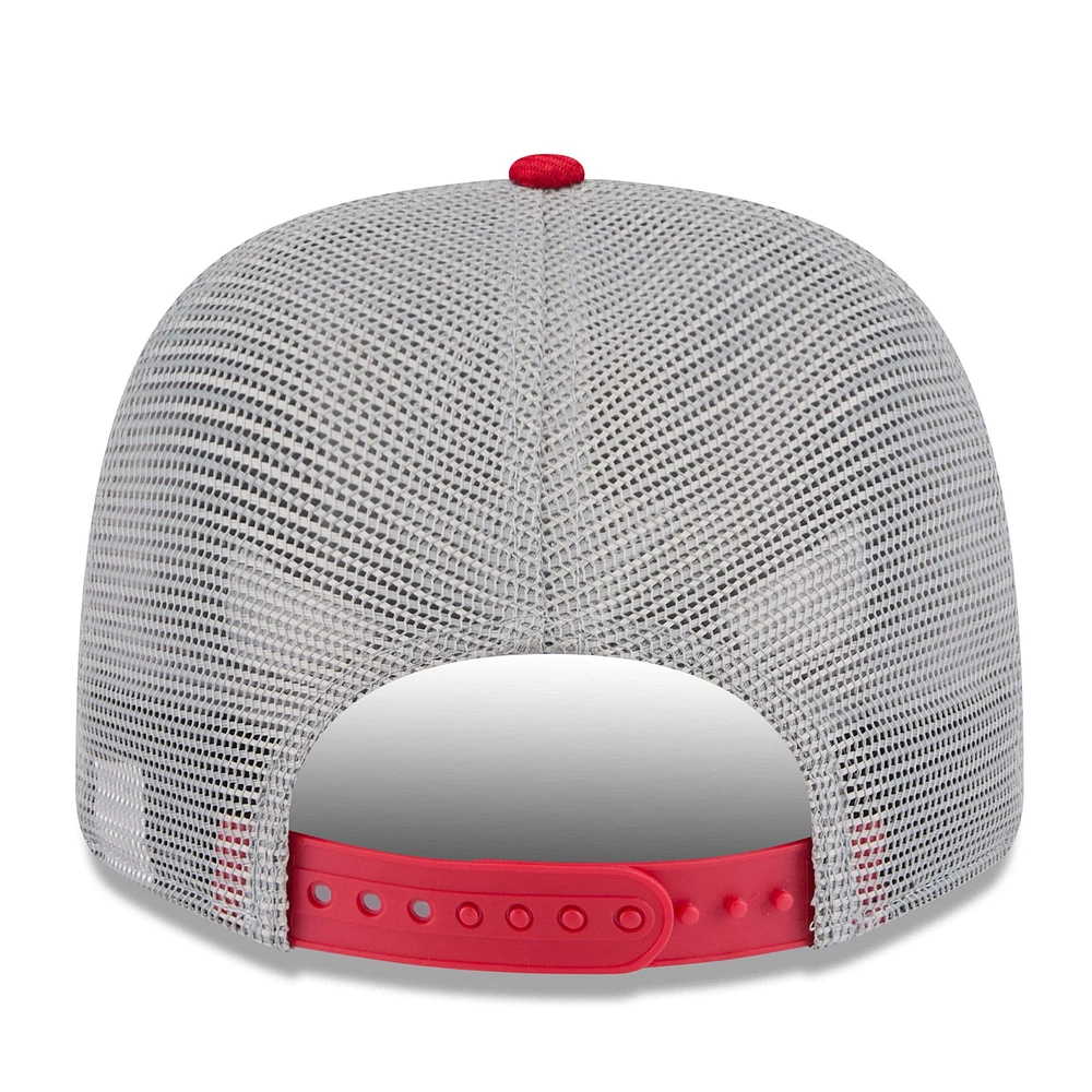 Men's New Era  Gray/Red Philadelphia Phillies 2025 Batting Practice 9SEVENTY Stretch-Snap Trucker Hat