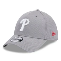 Casquette Flex Active Pivot 39THIRTY des Phillies de Philadelphie New Era pour hommes, grise
