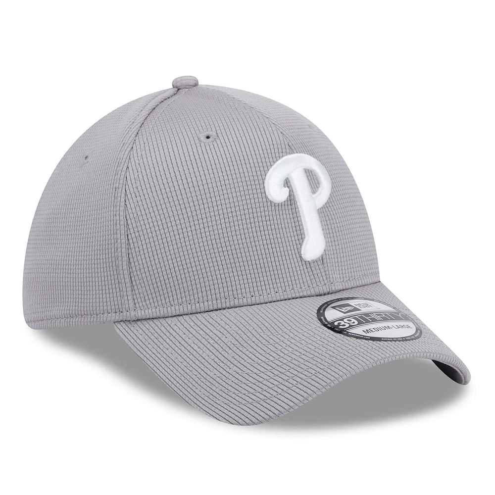 Casquette Flex Active Pivot 39THIRTY des Phillies de Philadelphie New Era pour hommes, grise