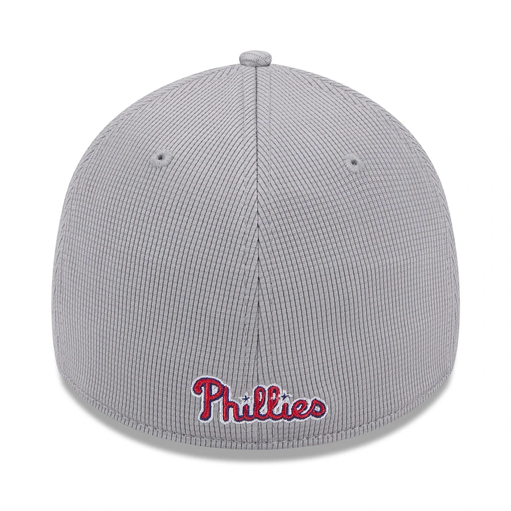 Casquette Flex Active Pivot 39THIRTY des Phillies de Philadelphie New Era pour hommes, grise