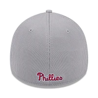 Casquette Flex Active Pivot 39THIRTY des Phillies de Philadelphie New Era pour hommes, grise