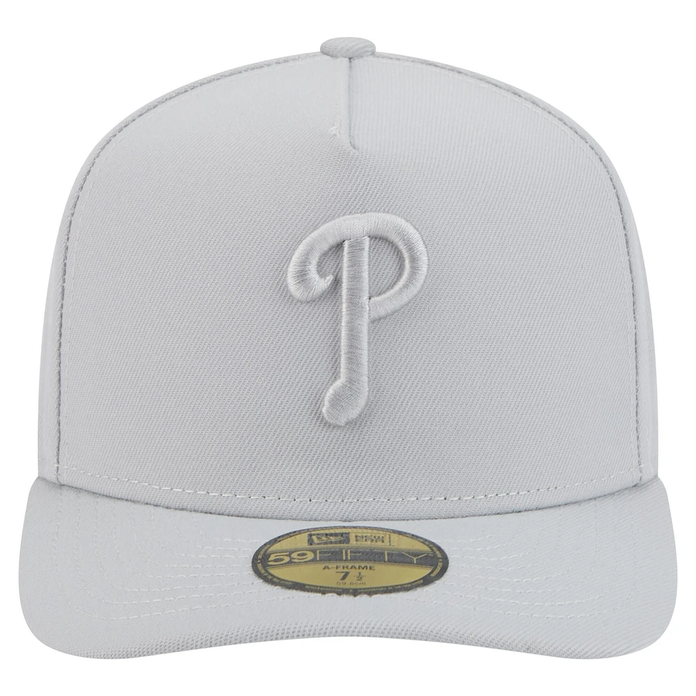 Men's New Era  Gray Philadelphia Phillies Colorpack 59FIFTY Fitted Hat