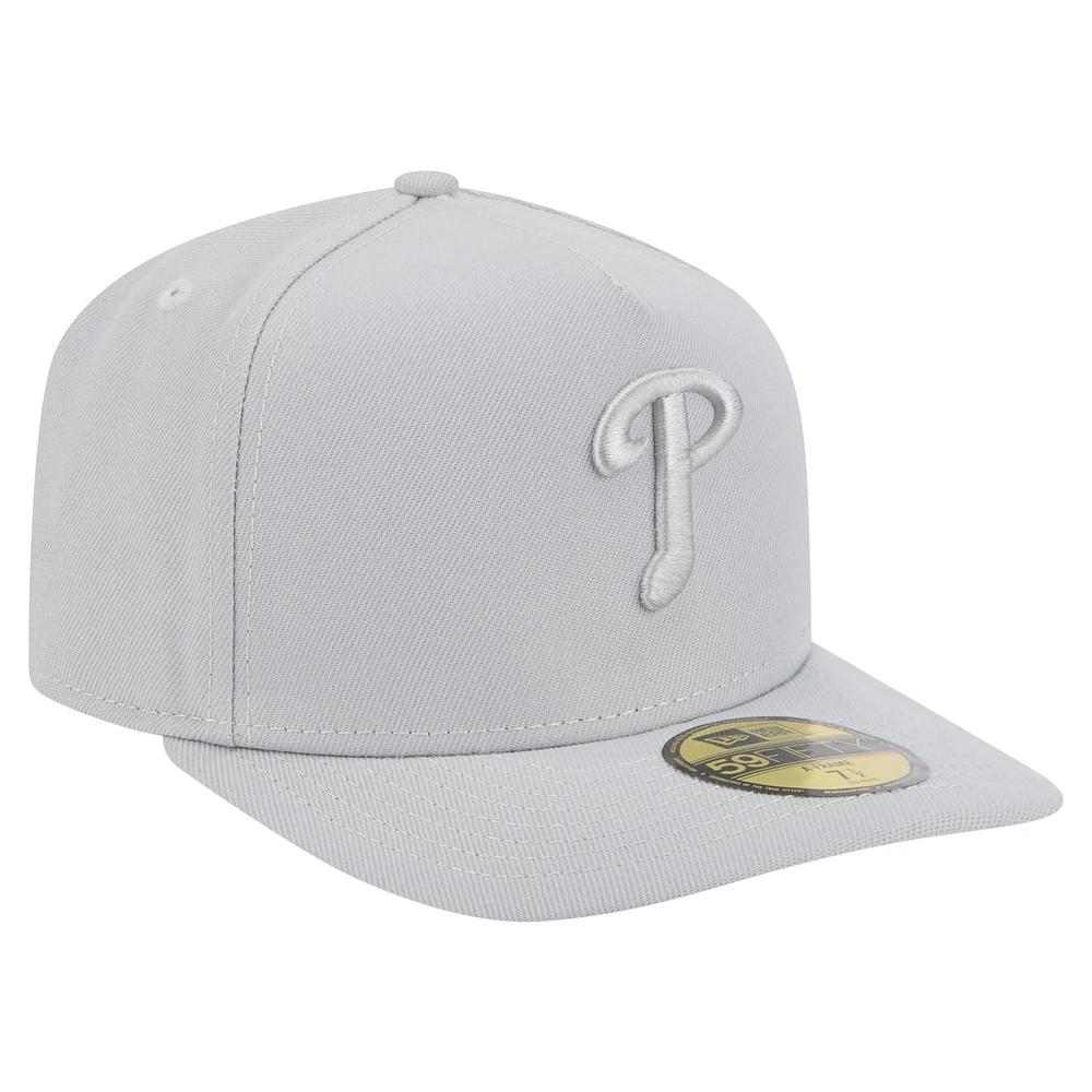 Men's New Era  Gray Philadelphia Phillies Colorpack 59FIFTY Fitted Hat